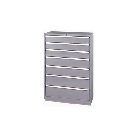 Lista International Lista 7 Drawer Shallow Depth, 59-1/2"H - Light Gray, Keyed Alike XSHS1350-0702LGKA